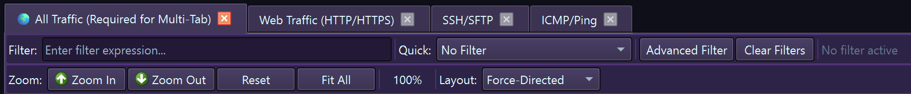 EtherView Tab Interface