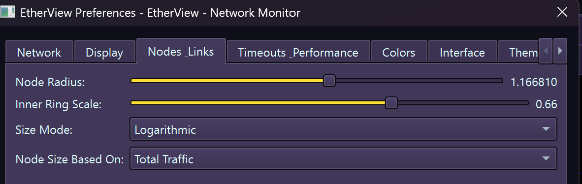 Node Links Preferences