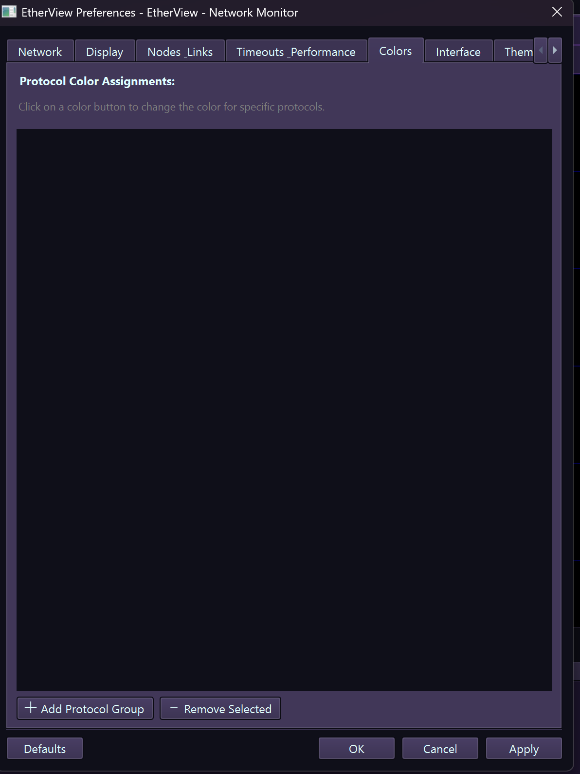 Custom Colors Preferences