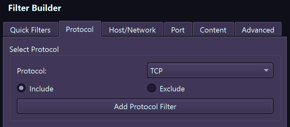 Protocol Filters